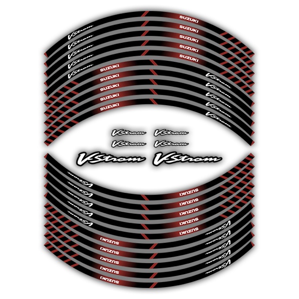Car & Motorbike Stickers: Rim stripes Suzuki V-Strom