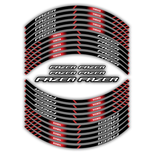 Car & Motorbike Stickers: Rim stripes sticker Yamaha Fazer 250