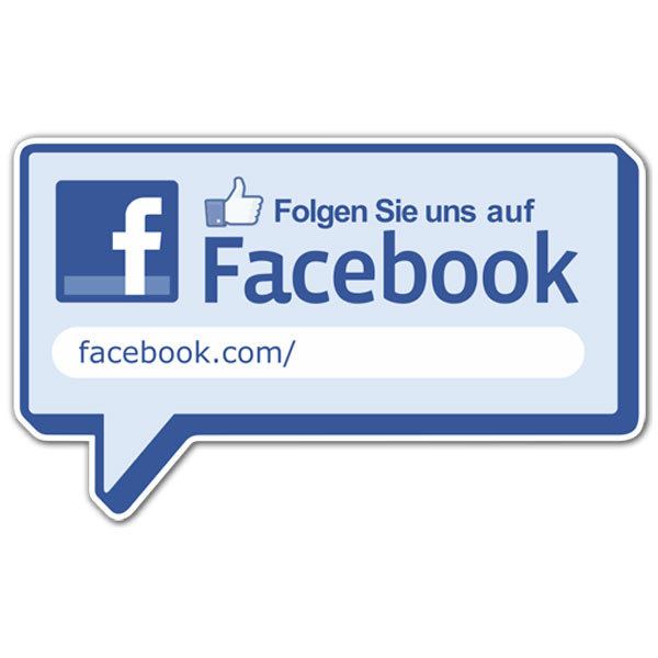 Wall Stickers: Folgen Sie uns auf Facebook