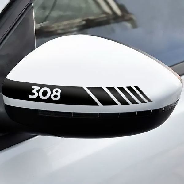 Car & Motorbike Stickers: Mirror Stickers Peugeot Models