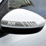 Car & Motorbike Stickers: Mirror Stickers Peugeot Models 3