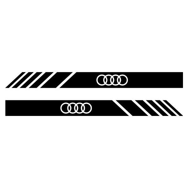 Set 2X Mirror Stickers Audi Logo MuralDecal