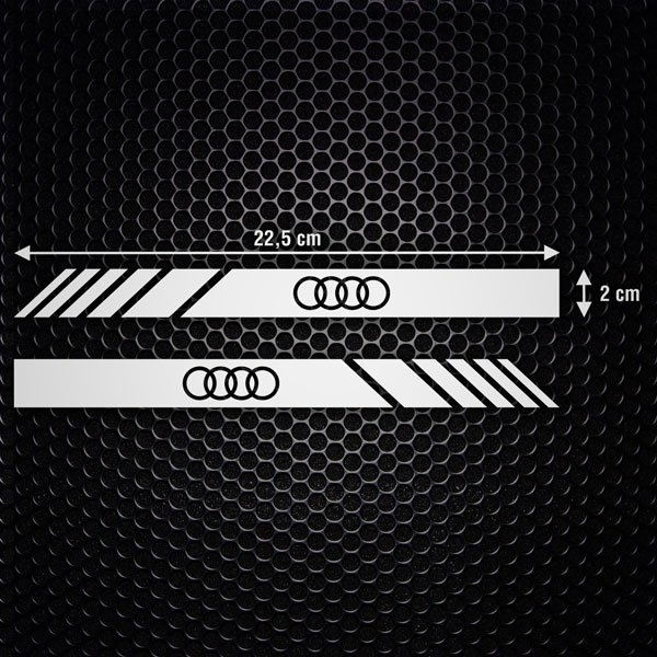 Set 2X Mirror Stickers Audi Logo