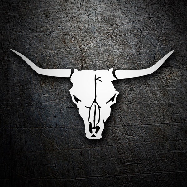 Car & Motorbike Stickers: Bull Skull Minimalist