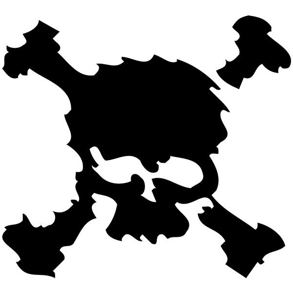 Car & Motorbike Stickers: Blurred Effect Grunge Skull