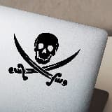 Car & Motorbike Stickers: Pirate Skull with Crossed Swords 2
