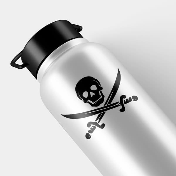 Car & Motorbike Stickers: Pirate Skull with Crossed Swords
