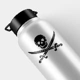 Car & Motorbike Stickers: Pirate Skull with Crossed Swords 3