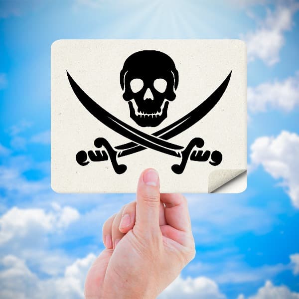 Car & Motorbike Stickers: Classic Jolly Roger Pirate Skull