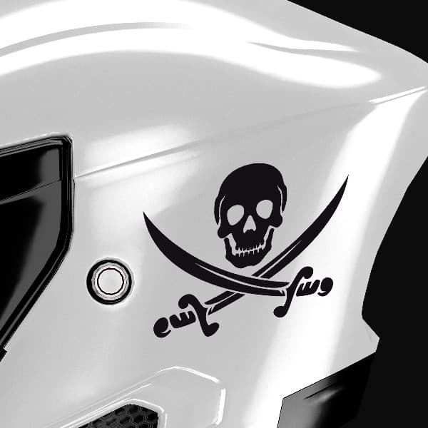 Car & Motorbike Stickers: Pirate skull