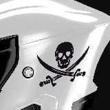 Car & Motorbike Stickers: Classic Jolly Roger Pirate Skull 5