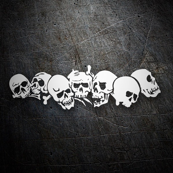 Car & Motorbike Stickers: Piled skulls Dise&ntilde;o Vinilo Decorativo