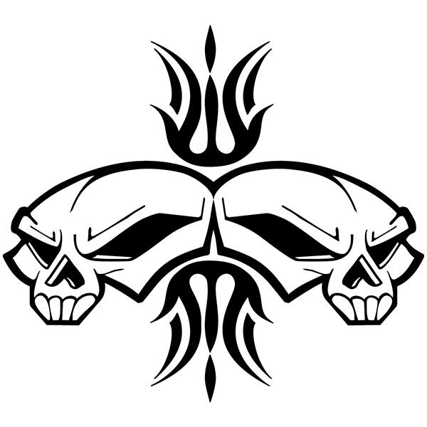 Car & Motorbike Stickers: Symmetrical Skulls
