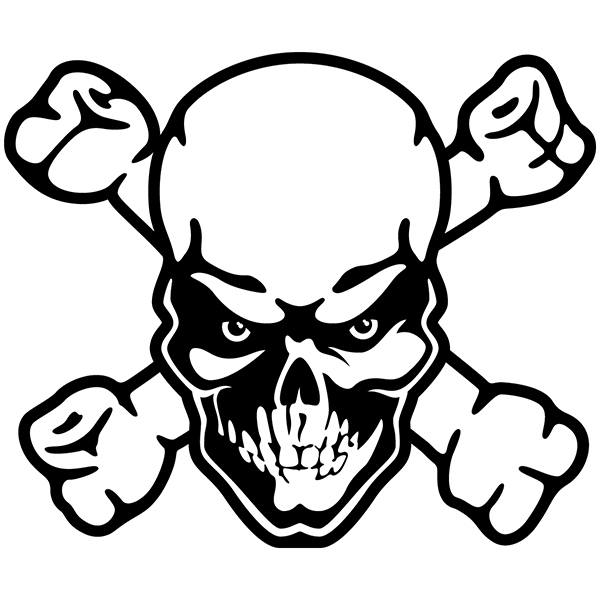 Car & Motorbike Stickers: Angry skull