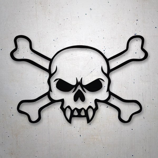 Car & Motorbike Stickers: Skull with Crossed Bones