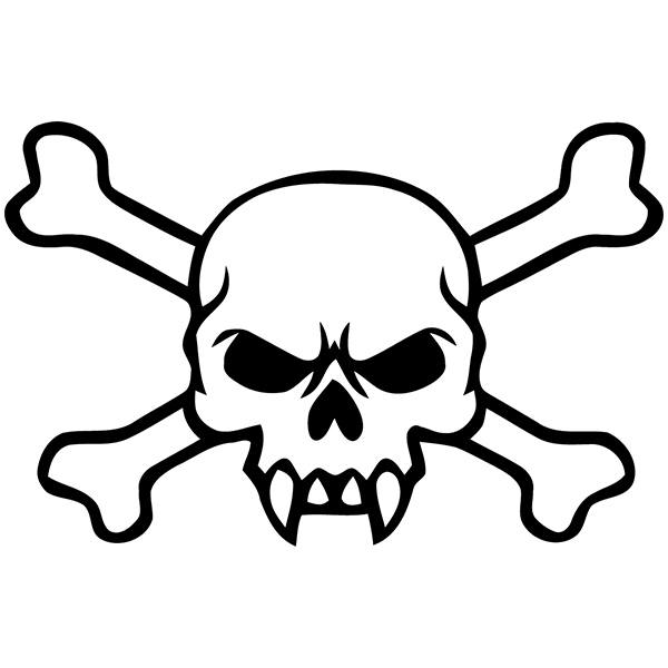 Car & Motorbike Stickers: Skull with Crossed Bones