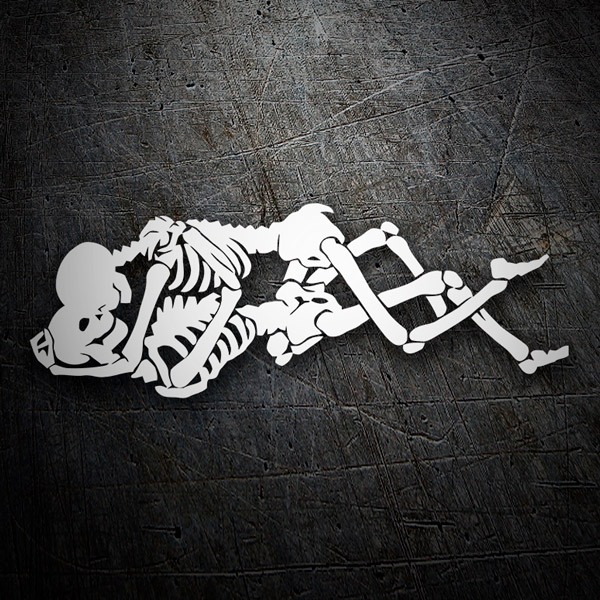 Car & Motorbike Stickers: Hugged skulls Dise&ntilde;o Vinilo Decorativo