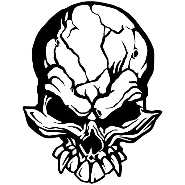 Car & Motorbike Stickers: Demonic Skull Gothic Style