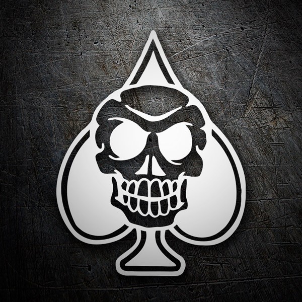 Car & Motorbike Stickers: Skull Spades Dise&ntilde;o Vinilo Decorativo