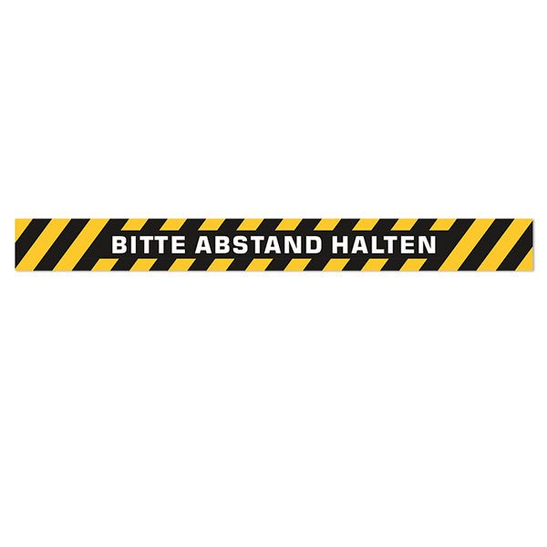 Car & Motorbike Stickers: Floor Sticker Keep a Safe Distance 1 German yellow