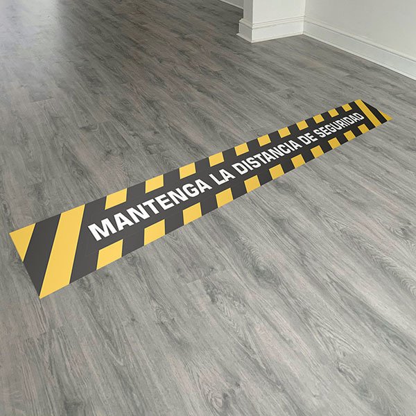 Car & Motorbike Stickers: Floor Sticker Keep a Safe Distance 1- Spanish 