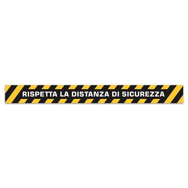 Car & Motorbike Stickers: Floor Sticker Keep a Safe Distance 1 - Italian