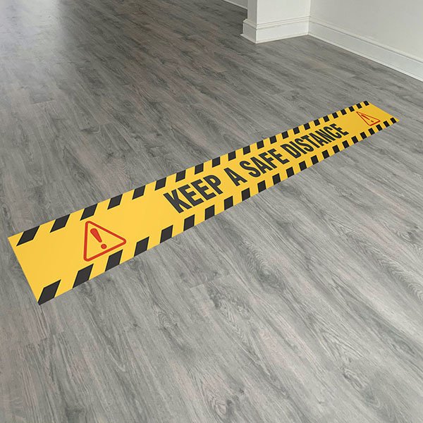 Car & Motorbike Stickers: Floor Sitcker Keep a Safe Distance 2