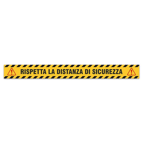 Car & Motorbike Stickers: Floor Sticker Keep a Safe Distance 2 - Italian