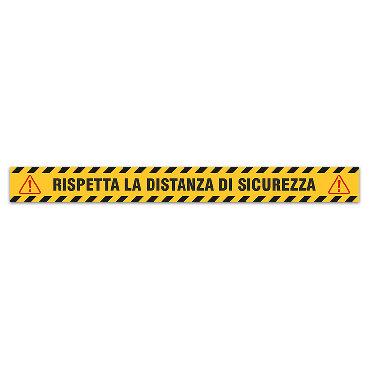 Car & Motorbike Stickers: Floor Sticker Keep a Safe Distance 2 - Italian