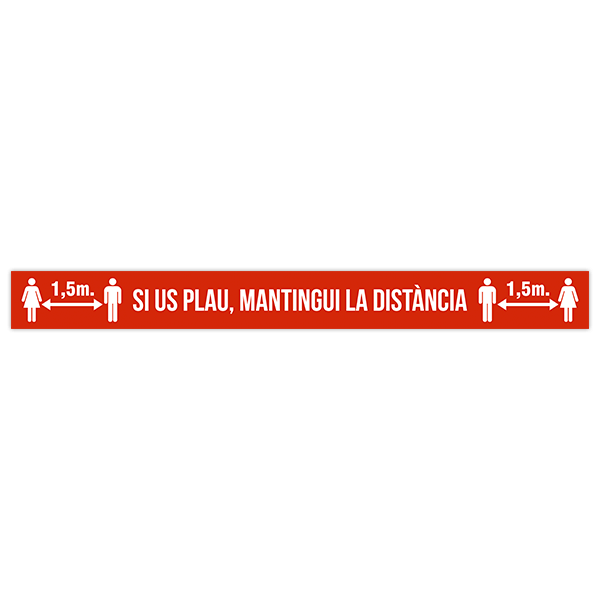 Car & Motorbike Stickers: Keep the Distance Strip 3 - Catalonian