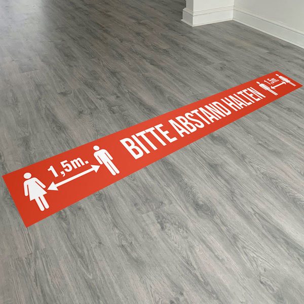 Car & Motorbike Stickers: Floor Sticker Keep a Safe Distance 3 - German