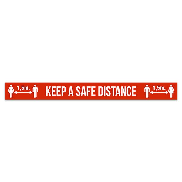Car & Motorbike Stickers: Floor Sticker Keep a Safe Distance 3
