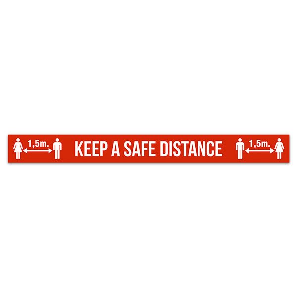Car & Motorbike Stickers: Floor Sticker Keep a Safe Distance 3