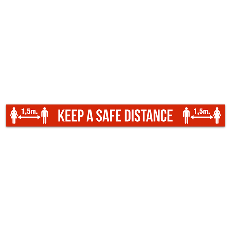 Car & Motorbike Stickers: Floor Sticker Keep a Safe Distance 3