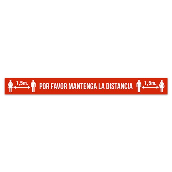 Car & Motorbike Stickers: Floor Sticker Keep a Safe Distance 3 - Spanish 