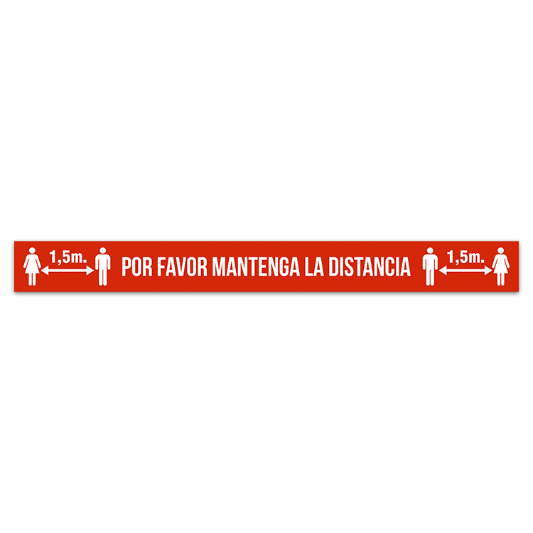 Car & Motorbike Stickers: Floor Sticker Keep a Safe Distance 3 - Spanish 
