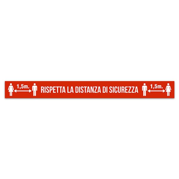 Car & Motorbike Stickers: Floor Sticker Keep a Safe Distance 3 - Italian