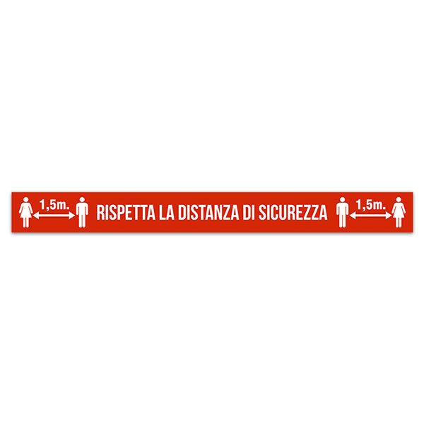 Car & Motorbike Stickers: Floor Sticker Keep a Safe Distance 3 - Italian