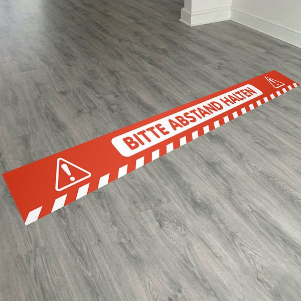 Car & Motorbike Stickers: Floor Sticker Keep a Safe Distance 4 - German