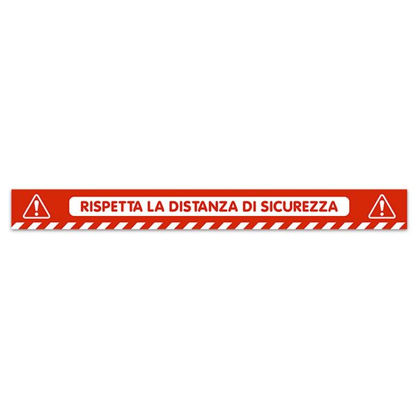 Car & Motorbike Stickers: Floor Sticker Keep a Safe Distance 4 - Italian