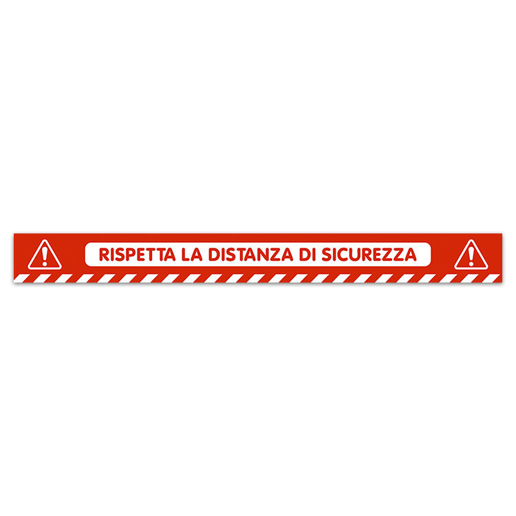 Car & Motorbike Stickers: Floor Sticker Keep a Safe Distance 4 - Italian