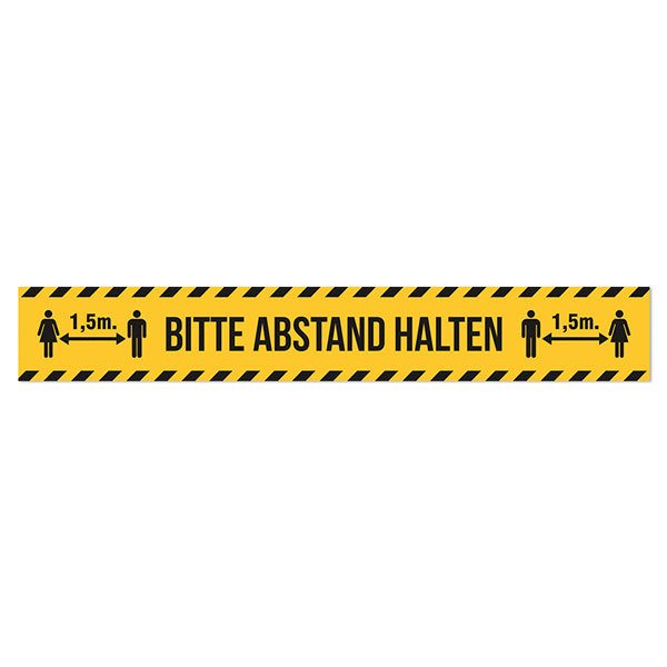 Car & Motorbike Stickers: Floor sticker Keep Safe Distance 5 German