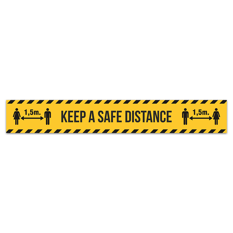 Car & Motorbike Stickers: Sticker Floor Keep Safe Distance 5 