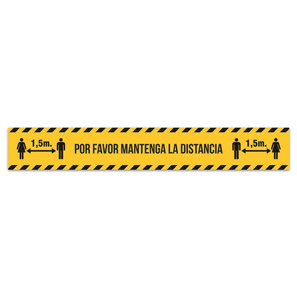 Car & Motorbike Stickers: Sticker Floor Keep Safe Distance 5 Spanish