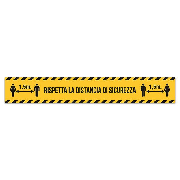 Car & Motorbike Stickers: Floor Sticker Keep a Safe Distance 5 - Italian