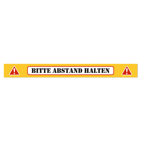 Car & Motorbike Stickers: Floor Sticker Keep a Safe Distance 6 German red si
