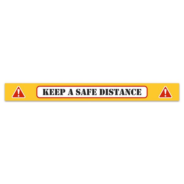 Car & Motorbike Stickers: Floor Sticker Keep a Safe Distance 6 