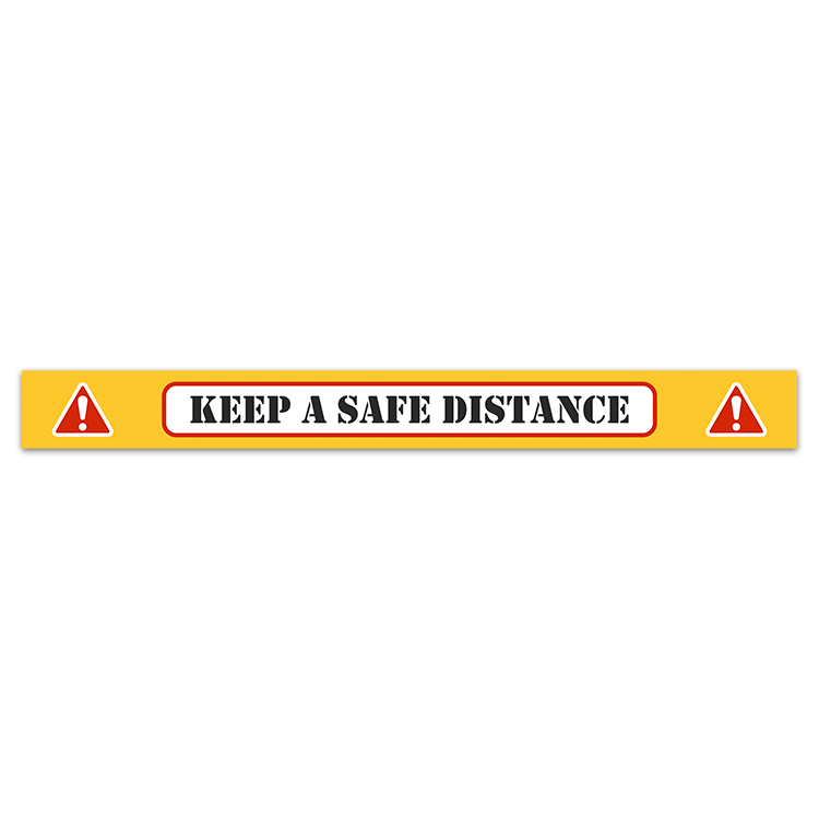 Car & Motorbike Stickers: Floor Sticker Keep a Safe Distance 6 