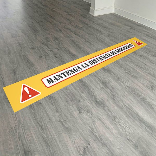 Car & Motorbike Stickers: Floor Sticker Keep a Safe Distance 6 - Spanish 