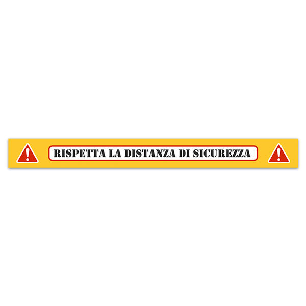 Car & Motorbike Stickers: Floor Sticker Keep a Safe Distance 6 - Italian